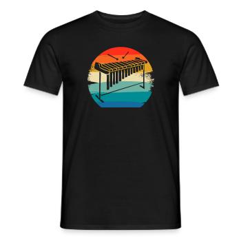 Retro Vintage Classic Marimba Player Instrument - Männer T-Shirt - Schwarz - Vorne - AI Model Male 178 light (178cm)
