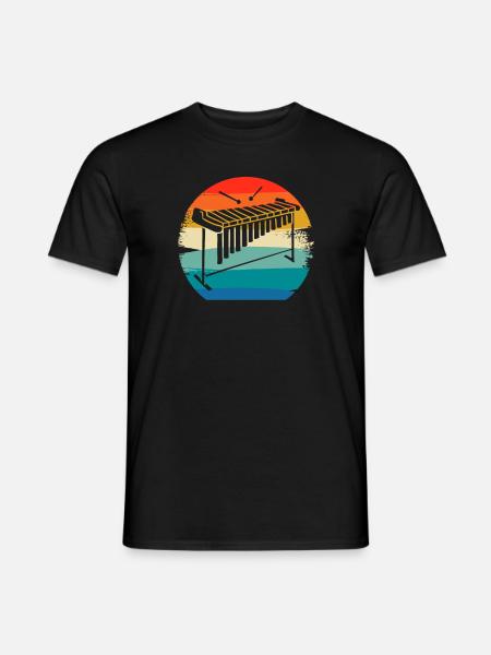 Retro Vintage Classic Marimba Player Instrument - Männer T-Shirt - Schwarz