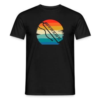 Retro Vintage Classic Melodica Player Instrument - T-shirt homme - noir - Devant - AI Model Male 178 light (178cm)