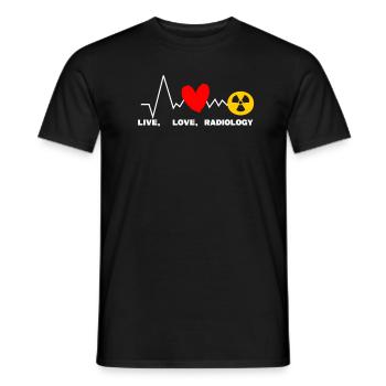 Live Love Radiologie Radiologue X-Ray Rad Tech - T-shirt homme - noir - Devant - AI Model Male 178 light (178cm)