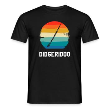 Retro Vintage Classic Didgeridoo Player Instrument - Men's T-Shirt - black - Front - AI Model Male 178 light (178cm)