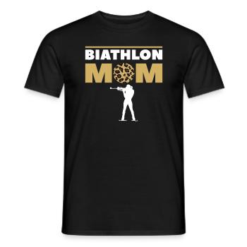 Biathlon Mom Skiing Competition Biathlete - Männer T-Shirt - Schwarz - Vorne - AI Model Male 178 light (178cm)