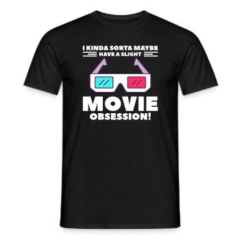 J’ai peut-être une légère obsession cinématographique - T-shirt homme - noir - Devant - AI Model Male 178 light (178cm)