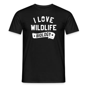 I Love Wildlife Biology Biologist - Men's T-Shirt - black - Front - AI Model Male 178 light (178cm)