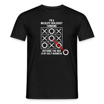 I'm A Wildlife Biologist Thinking Outside The Box - Men's T-Shirt - black - Front - AI Model Male 178 light (178cm)