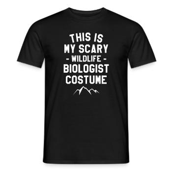 This Is My Scary Wildlife Biologist Costume Biolog - Men's T-Shirt - black - Front - AI Model Male 178 light (178cm)