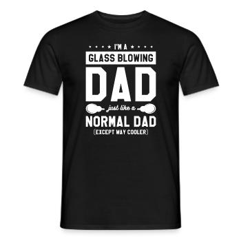 I'm A Glass Blowing Dad Just Like A Normal Dad Gla - Männer T-Shirt - Schwarz - Vorne - AI Model Male 178 light (178cm)