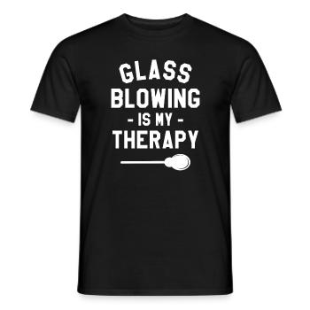 Glass Blowing Is My Therapy Glassblowing Glassblow - Men's T-Shirt - black - Front - AI Model Male 178 light (178cm)