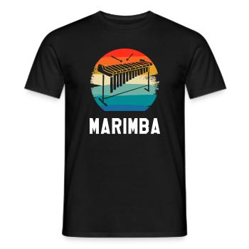 Retro Vintage Classic Marimba Player Instrument - Männer T-Shirt - Schwarz - Vorne - AI Model Male 178 light (178cm)