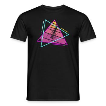 Retro Vintage Classic Guitar Instrument Guita - Men's T-Shirt - black - Front - AI Model Male 178 light (178cm)