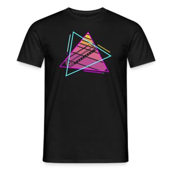 Instrument d’harmonica classique Retro Vintage - T-shirt homme - noir - Devant - AI Model Male 178 light (178cm)