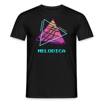 Rétro Vintage Classic Melodica Player Instrument - T-shirt homme - noir - Devant - AI Model Male 178 light (178cm)