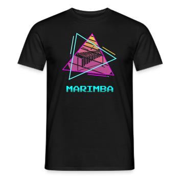 Retro Vintage Classic Marimba Player Instrument - Männer T-Shirt - Schwarz - Vorne - AI Model Male 178 light (178cm)