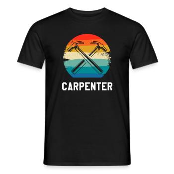 Retro Vintage Classic Carpenter Carpentry - Männer T-Shirt - Schwarz - Vorne - AI Model Male 178 light (178cm)