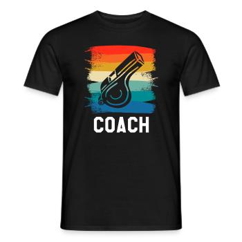 Rétro Vintage Classic Coach Coaching - T-shirt homme - noir - Devant - AI Model Male 178 light (178cm)
