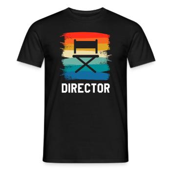 Retro Vintage Classic Director Filmmaking - Männer T-Shirt - Schwarz - Vorne - AI Model Male 178 light (178cm)