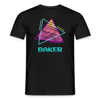 Retro Vintage Classic Baker Baking - Männer T-Shirt - Schwarz - Vorne - AI Model Male 178 light (178cm)