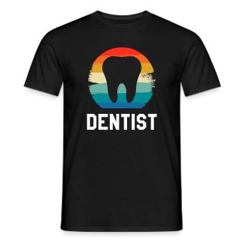 Retro Vintage Classic Dentist Dentistry - Men's T-Shirt - black - Front - AI Model Male 178 light (178cm)