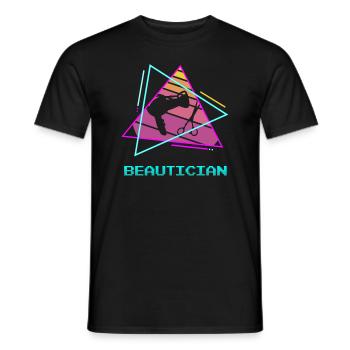 Rétro Vintage Classic Esthéticienne Cosmétologue - T-shirt homme - noir - Devant - AI Model Male 178 light (178cm)