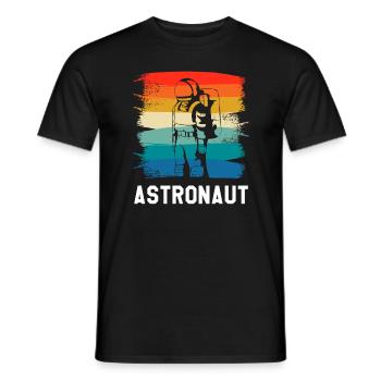 Rétro Vintage Classic Astronaut Aeronautic - T-shirt homme - noir - Devant - AI Model Male 178 light (178cm)