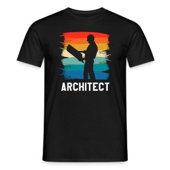 Retro Vintage Classic Architect Architecture - Männer T-Shirt - Schwarz - Vorne - AI Model Male 178 light (178cm)