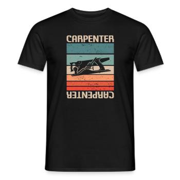 Retro Vintage Classic Carpenter Carpentry - Männer T-Shirt - Schwarz - Vorne - AI Model Male 178 light (178cm)