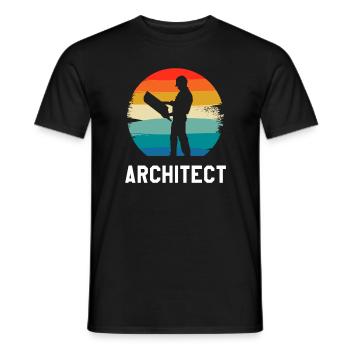 Retro Vintage Classic Architect Architecture - Männer T-Shirt - Schwarz - Vorne - AI Model Male 178 light (178cm)