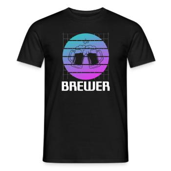 Retro Vintage Classic Brewer Brewing - Männer T-Shirt - Schwarz - Vorne - AI Model Male 178 light (178cm)