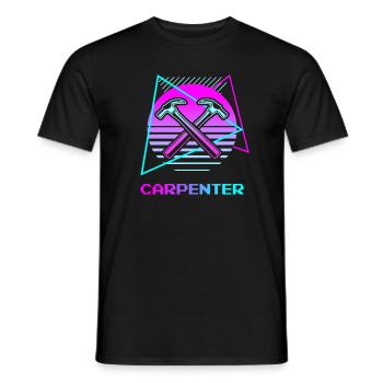 Retro Vintage Classic Carpenter Carpentry - Männer T-Shirt - Schwarz - Vorne - AI Model Male 178 light (178cm)