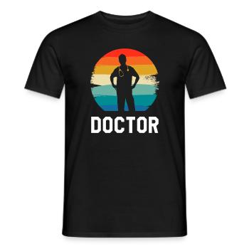 Retro Vintage Classic Doctor Medical - Männer T-Shirt - Schwarz - Vorne - AI Model Male 178 light (178cm)