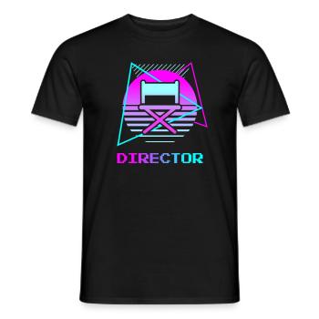 Retro Vintage Classic Director Filmmaking - Männer T-Shirt - Schwarz - Vorne - AI Model Male 178 light (178cm)