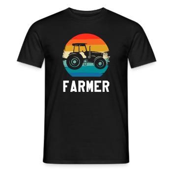 Retro Vintage Classic Farmer Farming - Männer T-Shirt - Schwarz - Vorne - AI Model Male 178 light (178cm)