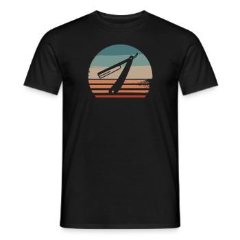 Coiffure Retro Vintage Classic Barber - T-shirt homme - noir - Devant - AI Model Male 178 light (178cm)