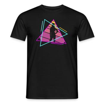 Retro Vintage Classic Model Modeling - Men's T-Shirt - black - Front - AI Model Male 178 light (178cm)