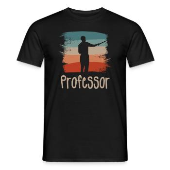Rétro Vintage Professeur Enseignement Universitaire - T-shirt homme - noir - Devant - AI Model Male 178 light (178cm)