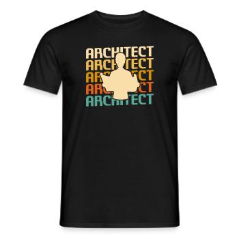 Retro Vintage Classic Architect Architecture - Männer T-Shirt - Schwarz - Vorne - AI Model Male 178 light (178cm)