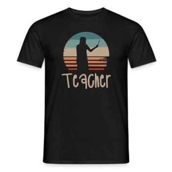 Retro Vintage Teacher Professor Teaching - Männer T-Shirt - Schwarz - Vorne - AI Model Male 178 light (178cm)