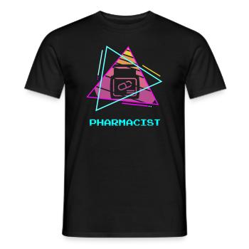 Rétro Pharmacien Pharmacie Pharmaceutique - T-shirt homme - noir - Devant - AI Model Male 178 light (178cm)