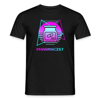 Rétro Pharmacien Pharmacie Pharmaceutique - T-shirt homme - noir - Devant - AI Model Male 178 light (178cm)