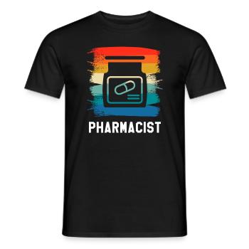 Retro Vintage Pharmacist Pharmacy - Men's T-Shirt - black - Front - AI Model Male 178 light (178cm)