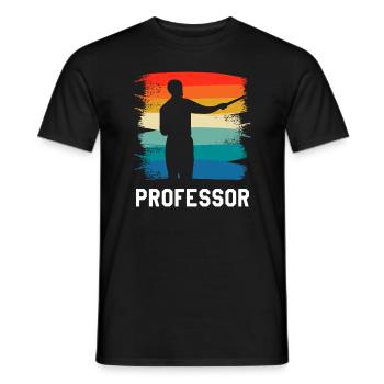 Rétro Vintage Professeur Enseignement Universitaire - T-shirt homme - noir - Devant - AI Model Male 178 light (178cm)