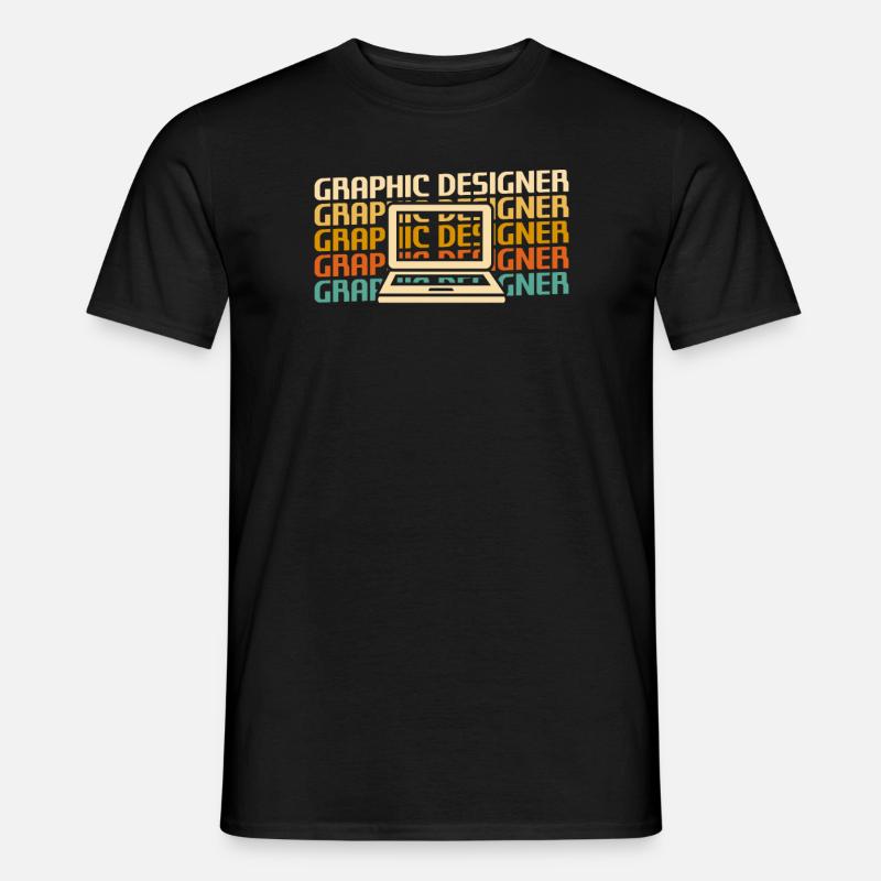 Retro Graphic Designer Graphic Design - Männer T-Shirt - Schwarz