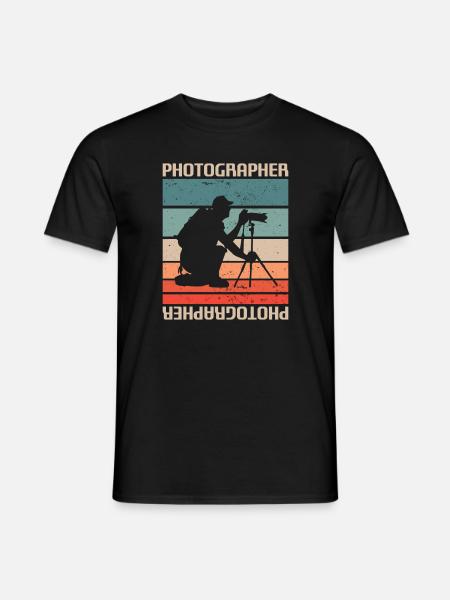 Retro Vintage Classic Photographer Photography - Männer T-Shirt - Schwarz