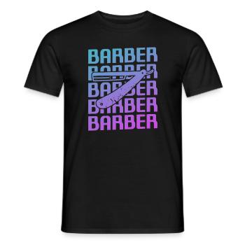 Coiffure Retro Vintage Classic Barber - T-shirt homme - noir - Devant - AI Model Male 178 light (178cm)