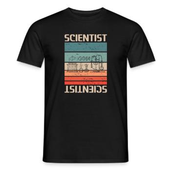 Rétro Vintage Scientifique Chimie Physique Science - T-shirt homme - noir - Devant - AI Model Male 178 light (178cm)