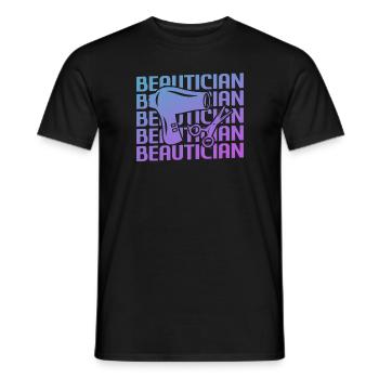 Rétro Vintage Classic Esthéticienne Cosmétologue - T-shirt homme - noir - Devant - AI Model Male 178 light (178cm)