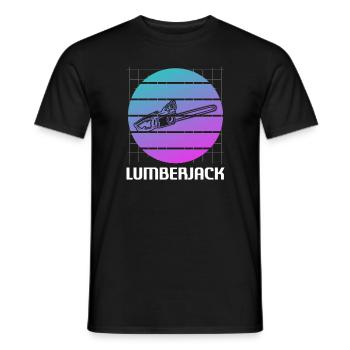 Retro Vintage Classic Lumberjack Woodworking - Männer T-Shirt - Schwarz - Vorne - AI Model Male 178 light (178cm)