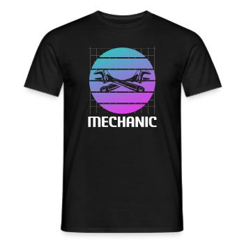 Rétro Vintage Classic Mechanic Mécanique - T-shirt homme - noir - Devant - AI Model Male 178 light (178cm)