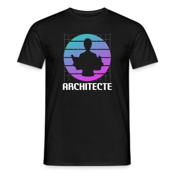 Retro Architecte Architecture Architectural - Männer T-Shirt - Schwarz - Vorne - AI Model Male 178 light (178cm)