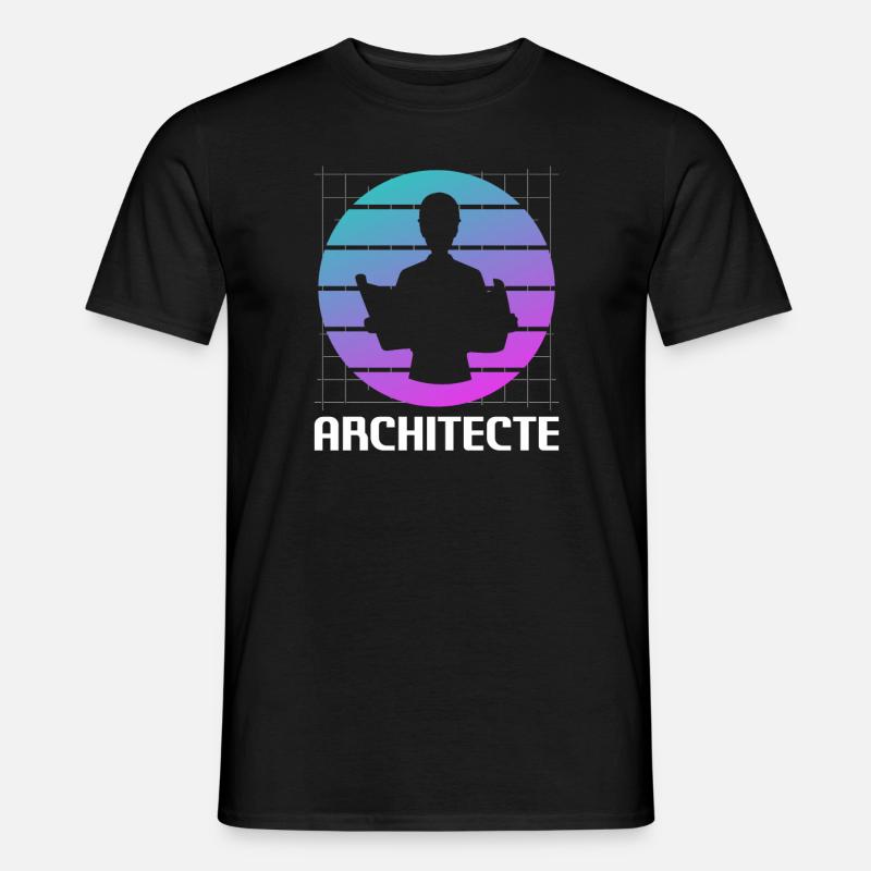Retro Architecte Architecture Architectural - Männer T-Shirt - Schwarz